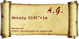 Antaly Glória névjegykártya